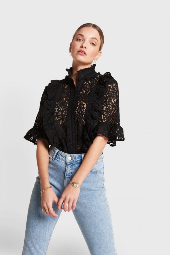 Alix the label | Lace Blouse - Zwart - Afbeelding 2