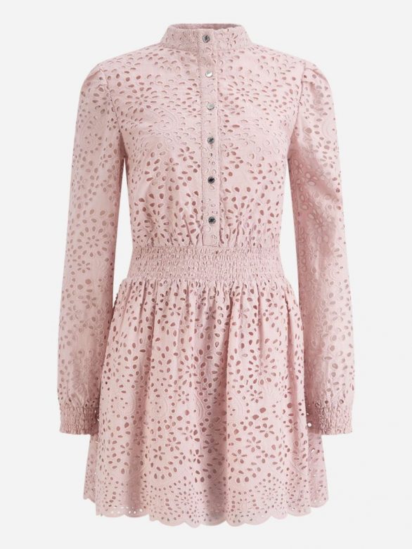 Nikkie | Broderie Dress - Roze