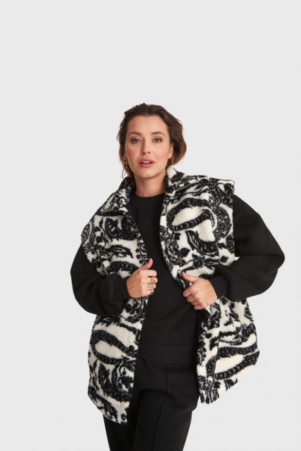 Alix the label | Teddy Waistcoat - Zwart - Afbeelding 2