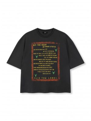 Alix the label | Text Shirt - Zwart
