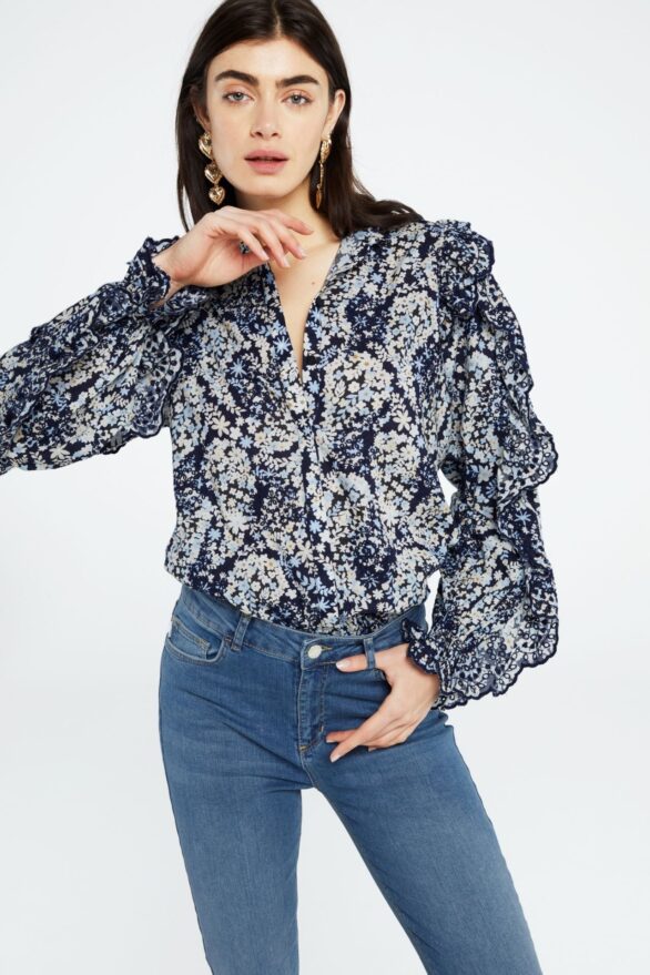 Fabienne Chapot | Phaedra Blouse - Donkerblauw - Afbeelding 2