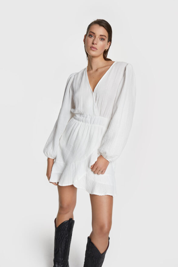 Alix the label | Fake Wrap Dress - Offwhite - Afbeelding 2