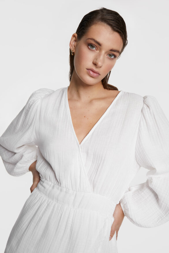 Alix the label | Fake Wrap Dress - Offwhite - Afbeelding 3