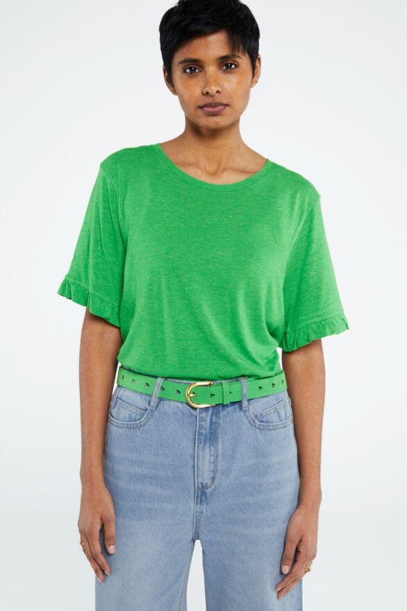 Fabienne Chapot | Glitter Shirt - Groen - Afbeelding 2