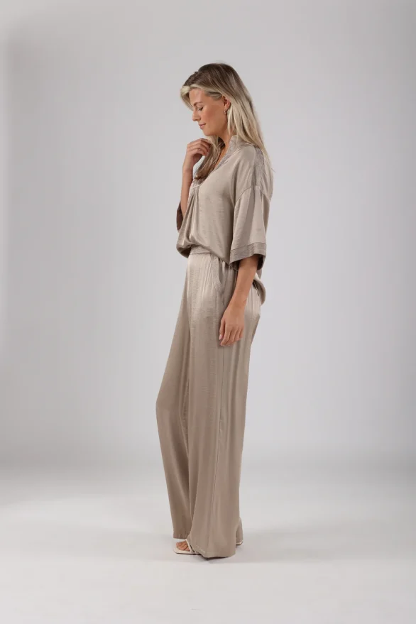 Nukus | Josephine Pants Silky Dark Sand - Afbeelding 5