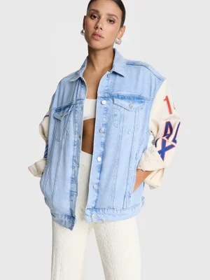 Alix the label | MIXED SLEEVES DENIM JACKET