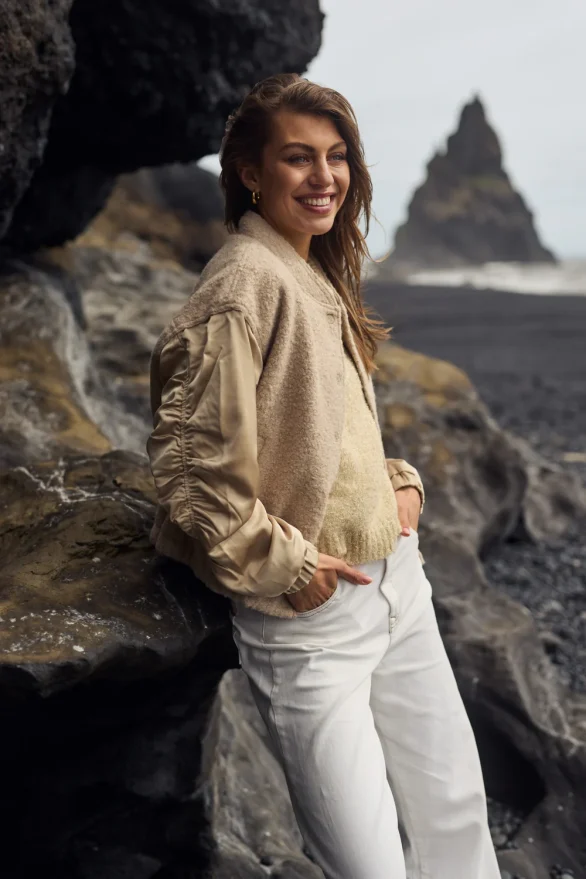 Nukus | Baltimore Jacket Satin | Sand - Afbeelding 2