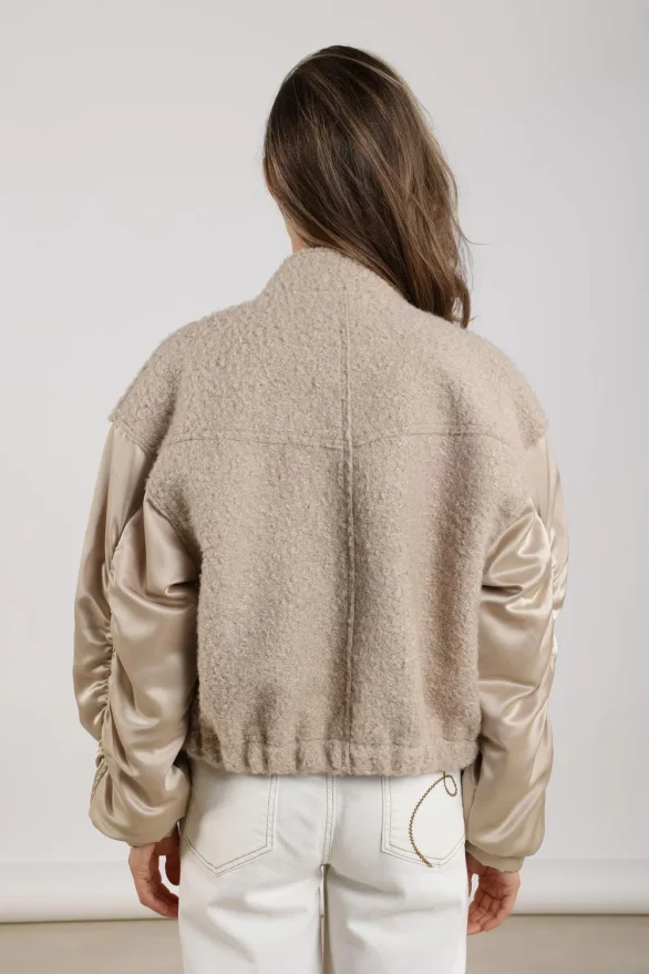 Nukus | Baltimore Jacket Satin | Sand - Afbeelding 4