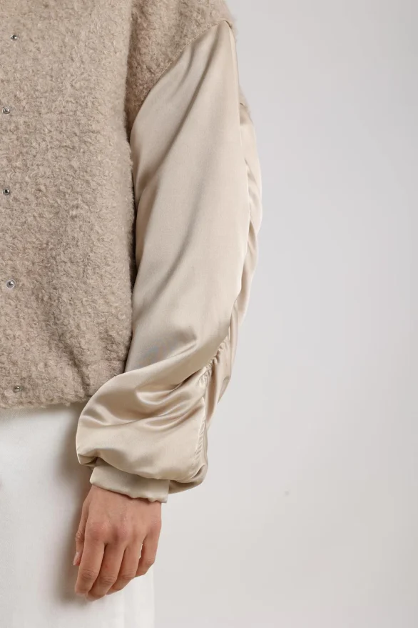 Nukus | Baltimore Jacket Satin | Sand - Afbeelding 5
