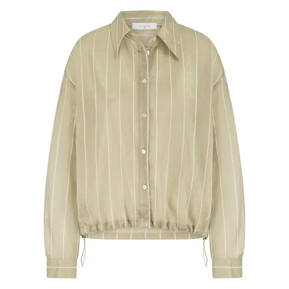 Nukus | Iris Blouse Stripe | Gold/Off White