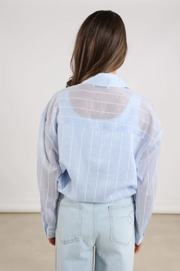 Nukus | Iris Blouse Stripe | Ice/Off White - Afbeelding 3