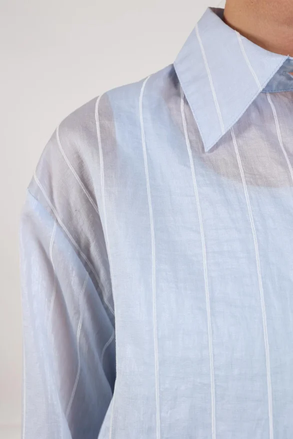 Nukus | Iris Blouse Stripe | Ice/Off White - Afbeelding 4