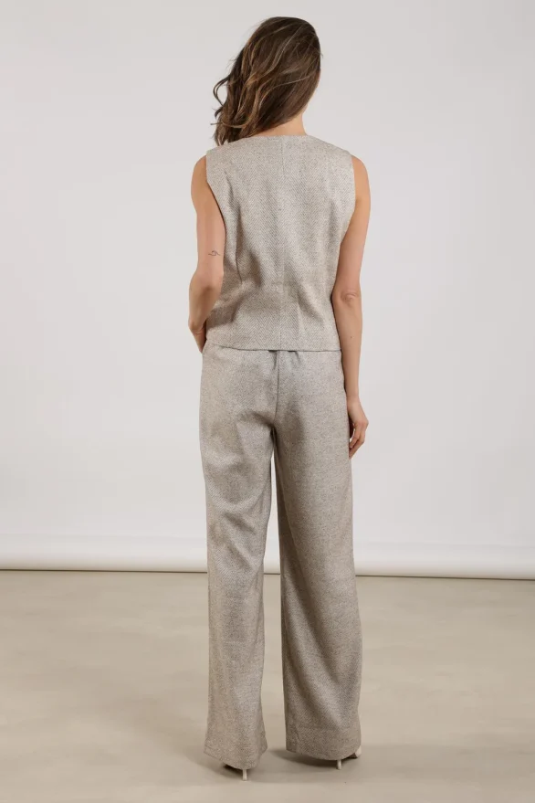Nukus | Vera Pants Strass | Sand - Afbeelding 4